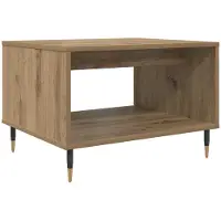 vidaXL Salontafel artisanaal eikenkleurig 60 x 50 x 40 cm Bewerkt hout