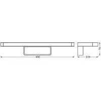 Osram Wandlamp ORBIS DISC BAR, zwart, Badkamer, Aluminium, Modern, Wandlamp