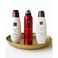 RITUALS - Ayurveda - Luxury Set - Shampoo 250 ml + Conditioner 250 ml + Shower Gel 200 ml + Stijlvol Gouden Rond Dienblad
