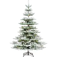 National Tree Company Imperial Flocked 228cm met verlichting