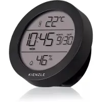 KIENZLE Thermo-hygrometer - - Rond - Zwart - Draadloos - Tijd/Datum weergave