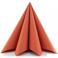 SANTEX feest servetten - 80x stuks - terracotta - 40 x 40 cm - papier