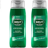 BRUT Douchegel XL Formaat - Voordeelverpakking 2 x 500 ml - 2IN1 Formule - All Over Hair & Bodywash
