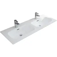 Saniclear Gera keramische wastafel 120cm met kraangaten