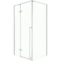 Kerra Long douchecabine chroom 100x90cm met 100cm deur