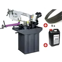 Optimum Metaalbandzaag 0-60° zaagcapaciteit rond 225 mm 1,5 kW 230V hoogte zaagblad 27 mm incl. 5 lintzagen 1 bus koelmelk S275NV PACK 1