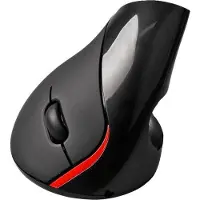 Exertis Connect Ergonomische verticale muis, voor rechtshandigen, draadloos, zwart voorkomt onnatuurlijk draaien (Draadloze), Muis, Zwart