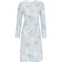 Ringella Warm blauw nachthemd bloemen | Maat 48