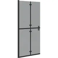 vidaXL Inloopdouche wand Zwart 90 x 6.5 x 190 cm