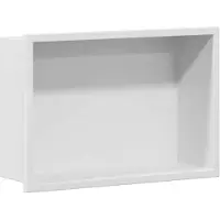 vidaXL Douche Niche Wit 30 x 20 x 9,5 cm Roestvrij staal