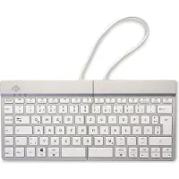 R-Go Tools RGOSBDEWLWH R-Go Toetsenbord, gesplitst, QWERTY-indeling, draadloos, wit