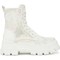 Buffalo Veterlaarsjes 'Aspha Rld' lichtblauw / lichtgeel / rosa / wit