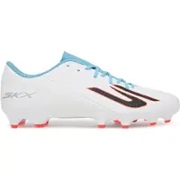 SKECHERS SKX_2 Academy Gras Voetbalschoenen (FG) Wit Blauw Oranje