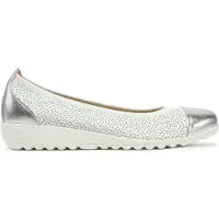 Caprice Ballerina zilver / wit