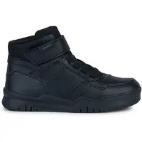 Geox Perth Zwarte Hoge Sneakers Hoogwaardig imitatieleer 36
