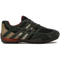 Geox Sneakers laag 'UOMO SNAKE' antraciet / lichtgrijs / donkergrijs / donkeroranje