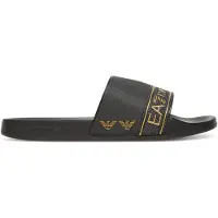 EA7 Slippers Tape Slide zwart (41), Plat, Geen, Strandkleding, PVC 7X000110_AF15128