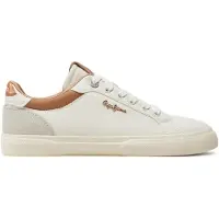 Pepe Jeans Sneakers laag 'KENTON COURT' lichtbruin / grijs / wit