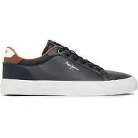 Pepe Jeans Sneakers laag 'Kenton Court' navy / bruin / wit