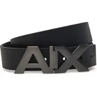 Armani Exchange Heren Leren riem zwart, marine (34), Casual, Klassiek, Leer, Marineblauw 951058CC50543120