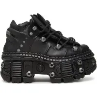 New rock - Gothic Laars - M-WALL106-S25 - EU36 tot EU46 - zwart - Maat 44