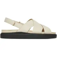 Clarks Dames Aristella Sun Back Strap Sandalen Cream Leather