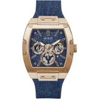 GUESS Analoog horloge 'Phoenix' blauw / goud