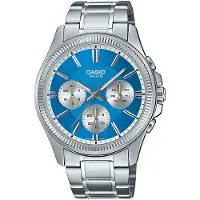 Casio Collection Heren Zilveren Horloge MTP-1375PD-2A2VEF