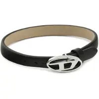 Diesel Armband 'Stackables' zwart / zilver