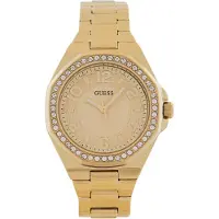 GUESS Analoog horloge 'CONTESSA' goud / zwart / transparant