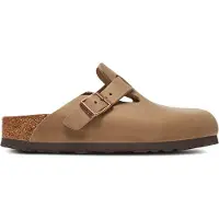 Birkenstock Unisex Boston Soft Footbed Oiled Leather Tobacco Brown Narrow-Schoenmaat 38