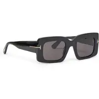 Tom Ford Brigitta FT1188 01A glanzend zwartgrijs met lichte spiegel zonnebril