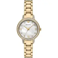 Emporio Armani Cleo AR11652 Horloge - Staal - Goudkleurig - Ø 32 mm