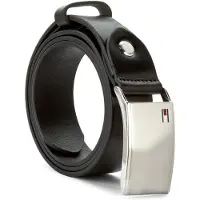 Tommy Hilfiger Riem 'Plaque' zwart / zilver