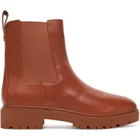 Ralph Lauren Dames Bruine leren Allyson-laarsjes (37), Leer, Plat, Geen, Casual 802974476001