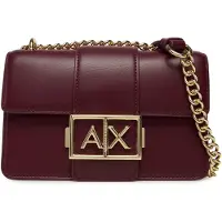 Armani Exchange Schoudertas 'JODIE' kastanjebruin / goud