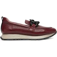 Hispanitas Dames Leren mocassins Kansas Bolero bordeauxrood (39), Leer, Plat, 1 tot 3 cm, Geen, Casual HI254238