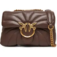 Pinko Schoudertas 'Sac Rabat Love Puff Mini Cl Sheep Nappa Marron A1EXL74Q' bruin