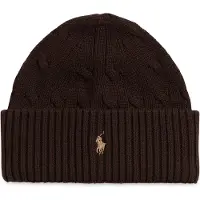 Ralph Lauren gebreide muts bruin Jongens Katoen Logo