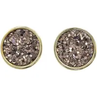 Behave - Bruine glitter oorclips - Feestelijke look - Voor avondoutfit