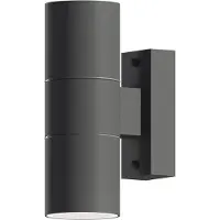 Calex Wandlamp Up & Downlight Turin - 2x GU10 - IP54 Water- en Stofbestendig - Geschikt voor Binnen en Buiten - Eenvoudige installatie - Cilinder - Antraciet