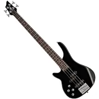 Gear4Music Chicago Left Handed Bass Guitar by Black