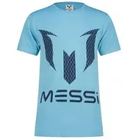 Messi T-shirt blauw Jongens Katoen Ronde hals Logo - maat 164