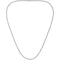 Traveller Ketting - Heren / Dames - Edelstaal - Zilverkleurig - Made in Germany - Kogelketting met Druksluiting - Duurzaam - 50cm x 2,5mm - 187106