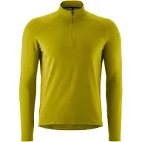 Gonso - Essential Jersey Longsleeve - Fietsshirt S, geel/olijfgroen