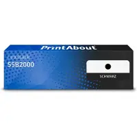 PrintAbout Toner 55B2000 Zwart geschikt voor Lexmark