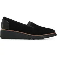 Clarks Clarksvoor vrouwen. 26155819 Sharon leren schoenen zwart (37), Leer, 1 tot 3 cm, Geen, Casual