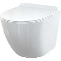 Alcadrain Keramiek - Hangend toilet met Slim zitting, SoftClose, Randloos, wit WC SOLID