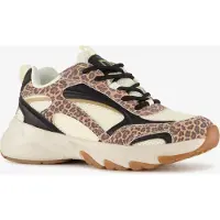 Blue Box meisjes sneakers met panterprint details bruin beige maat 39