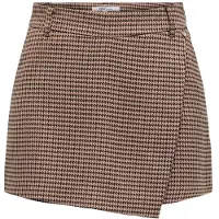 ONLY Rok 'ONLLETTIE' chocoladebruin / brokaat / zwart